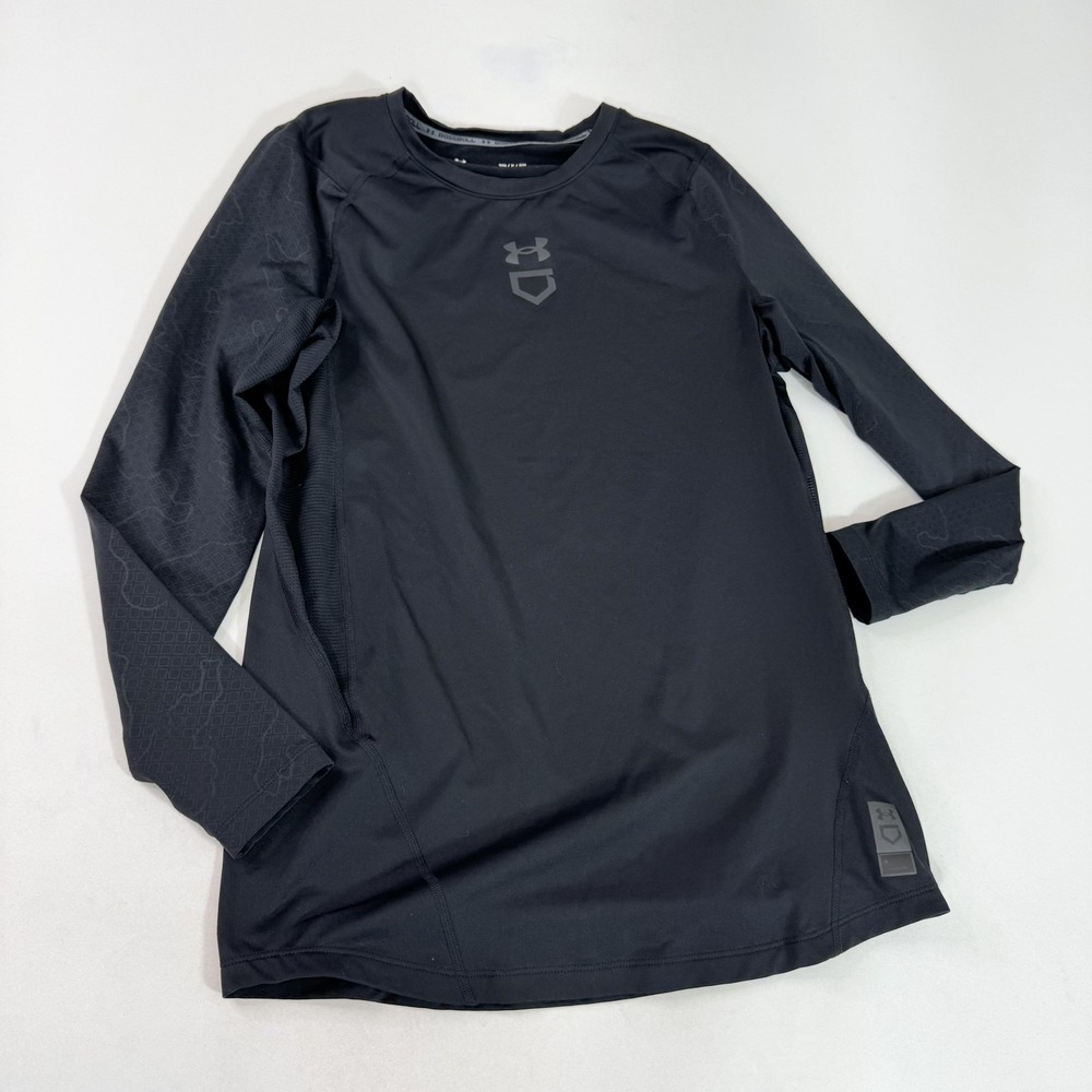 Under Armour Shirt Mens Small ColdGear Long Sleeve Compression Baseball Tee